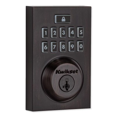 Kwikset 914 Series SmartCode Zigbee Contemporary Deadbolt with Cox, Venetian Bronze